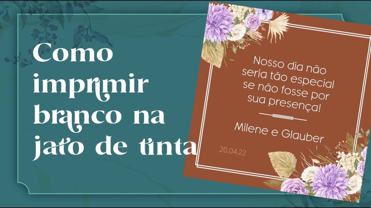 Como fazer letras brancas na Impressora Jato de tinta