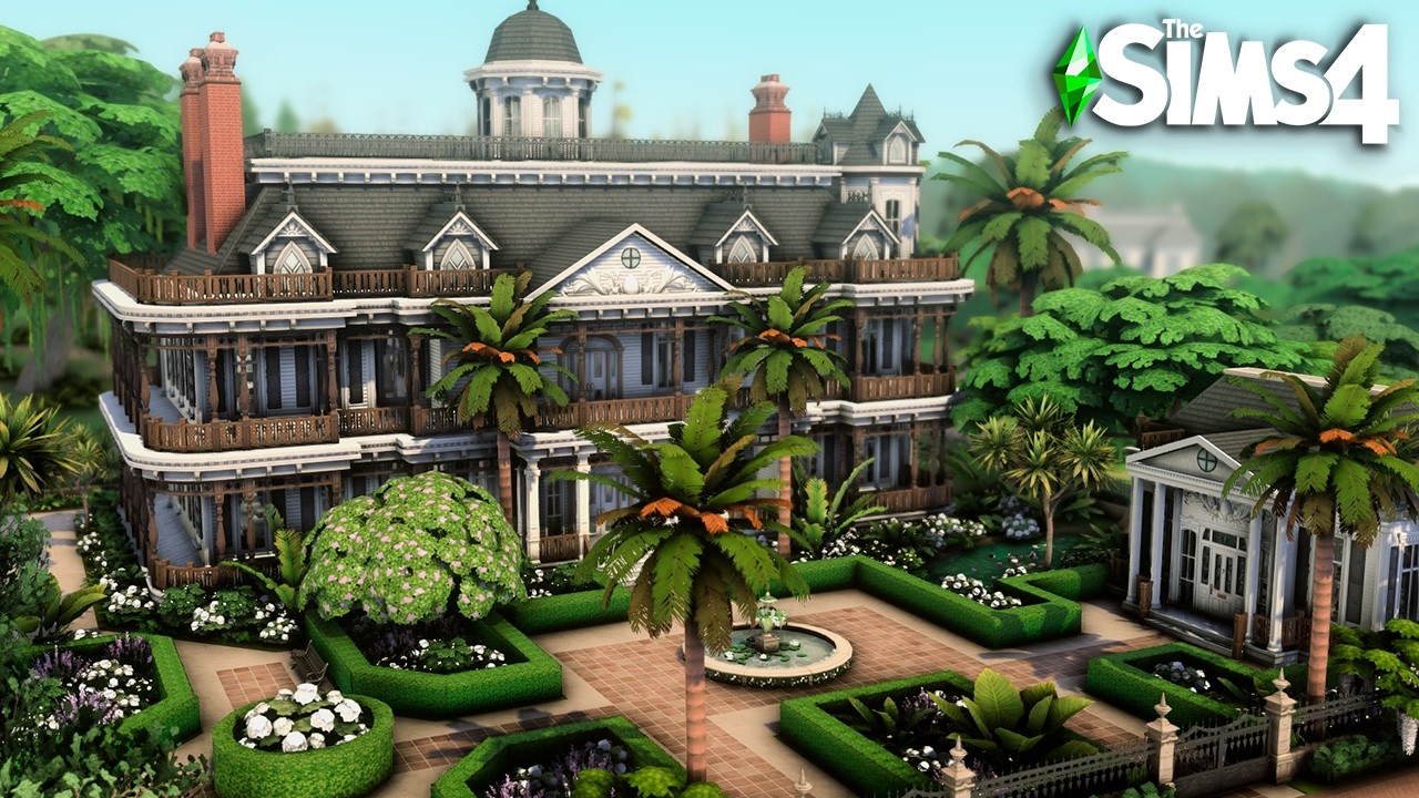NEW ORLEANS-STYLE PALACE FOR WILLOW CREEK (NO CC) - The Sims 4 Relaxing Speed Build