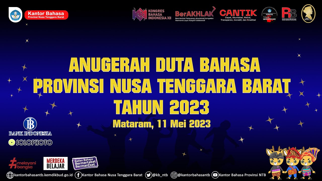 SIARAN LANGSUNG ANUGERAH DUTA BAHASA PROVINSI NTB TAHUN 2023