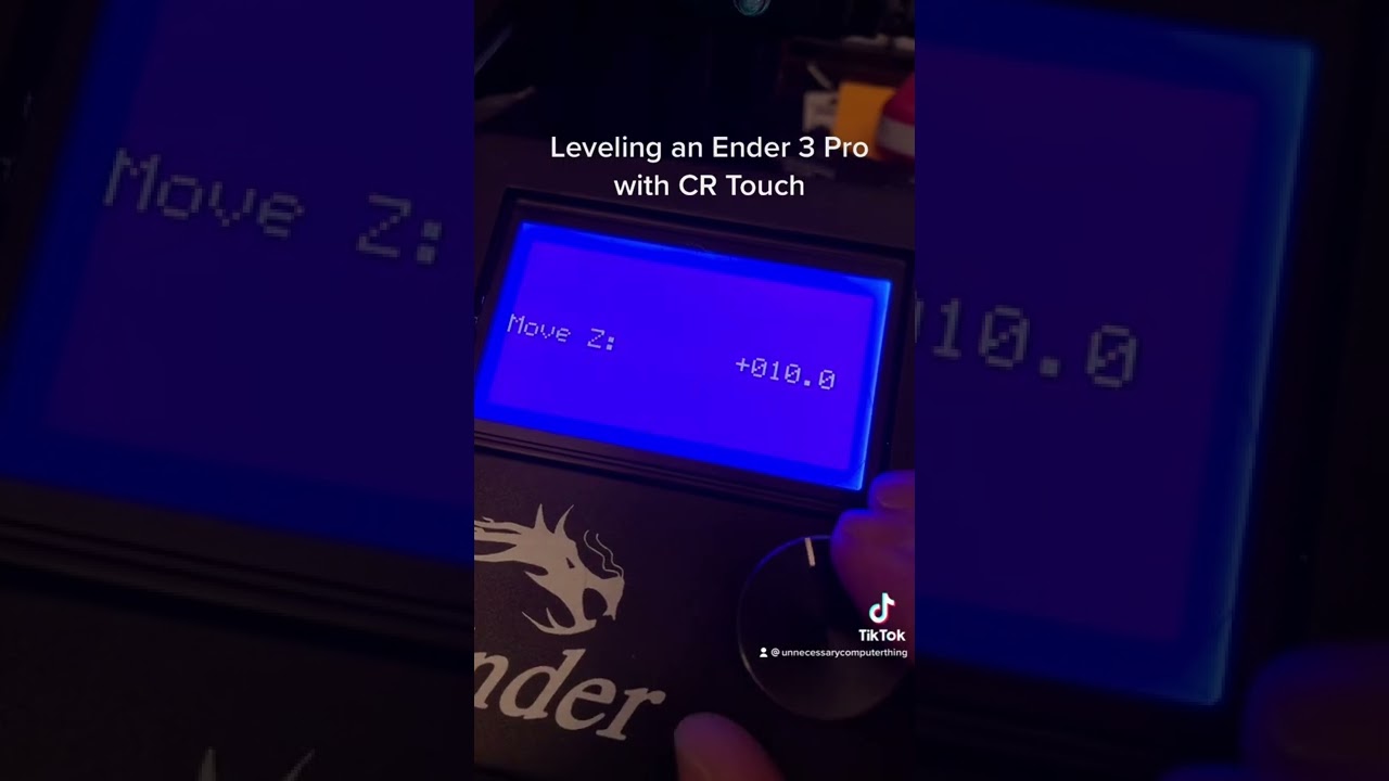 Leveling and setting Z offset #ender3pro with #crtouch #3dprinting