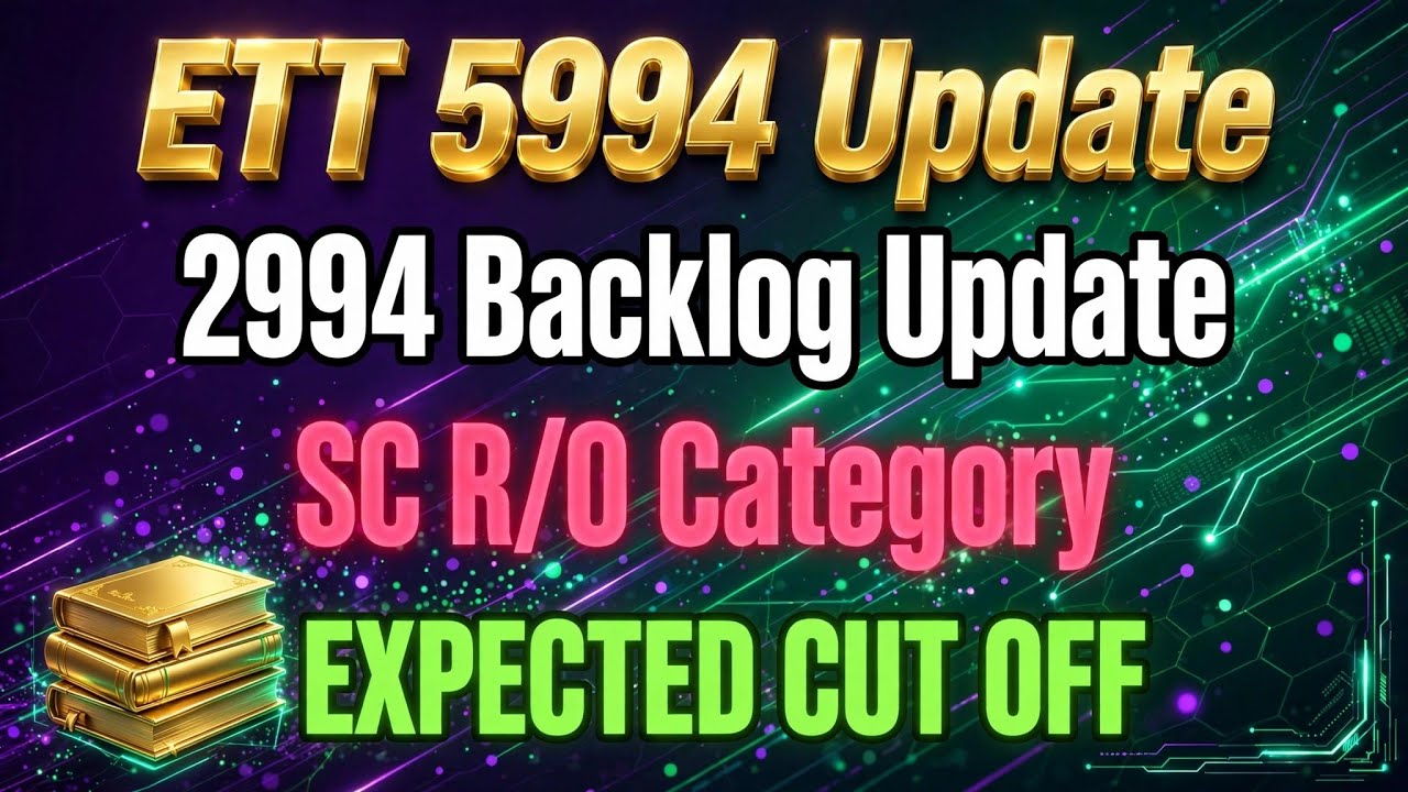 ETT 5994 update / 2994 backlog update / SC R/O category / Expected cut-off