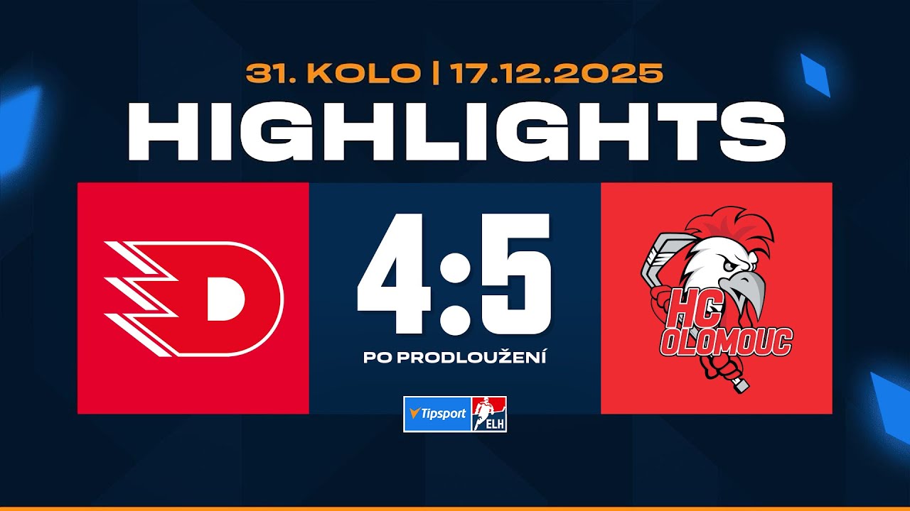 Highlights | HC Dynamo Pardubice vs. HC Olomouc 4:5p | 17.12.2025