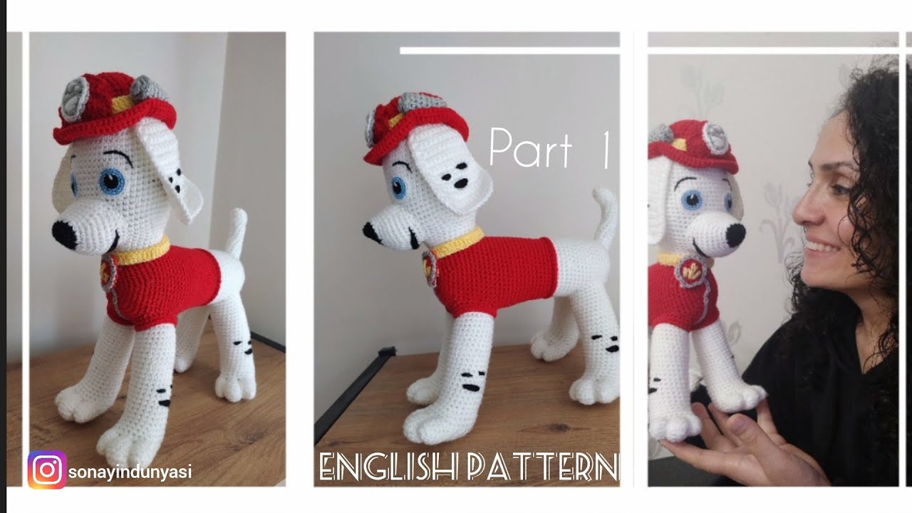 Amigurumi Köpek Yapımı Part1 ENGLİSH PATTERN Amigurumi Paw Patrol Marshall Yapımı #diy #amigurumi
