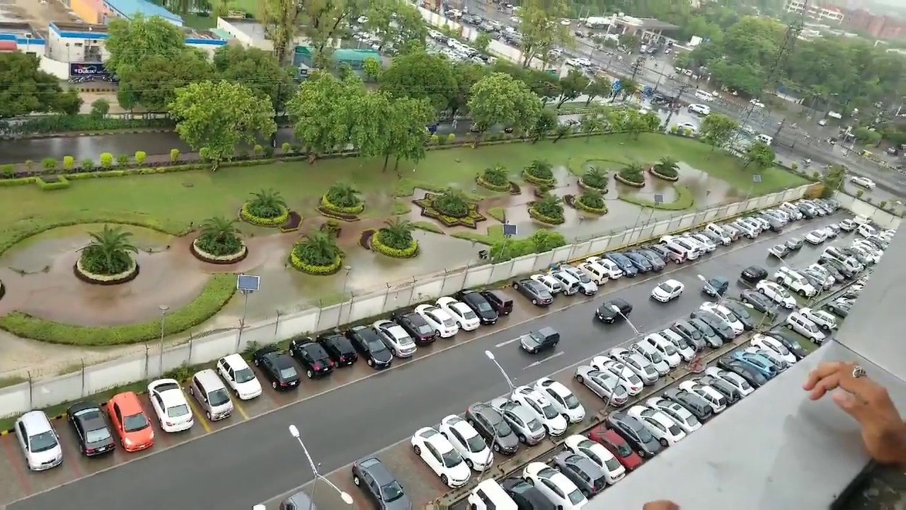 Beautiful Lahore Greenery On A Rainy Day - View From Arfa Tower Lahore