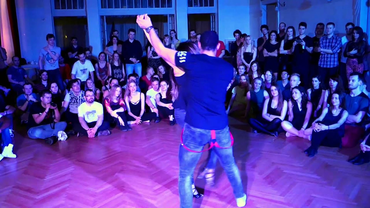 William & Paloma in Kraków vol.3 - zouk demo 11.03.2016.