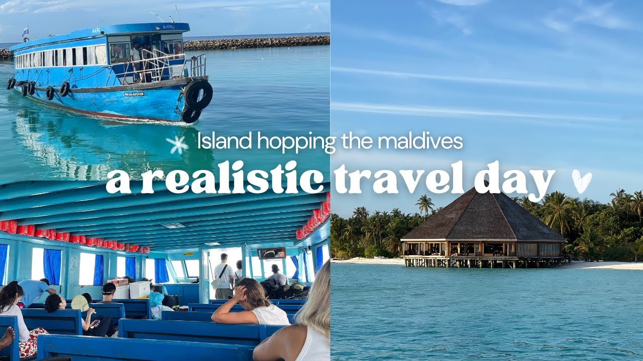 A REALISTIC TRAVEL DAY IN THE MALDIVES | Island Hopping by Local Ferry | Maafushi to Dhiffushi Vlog!