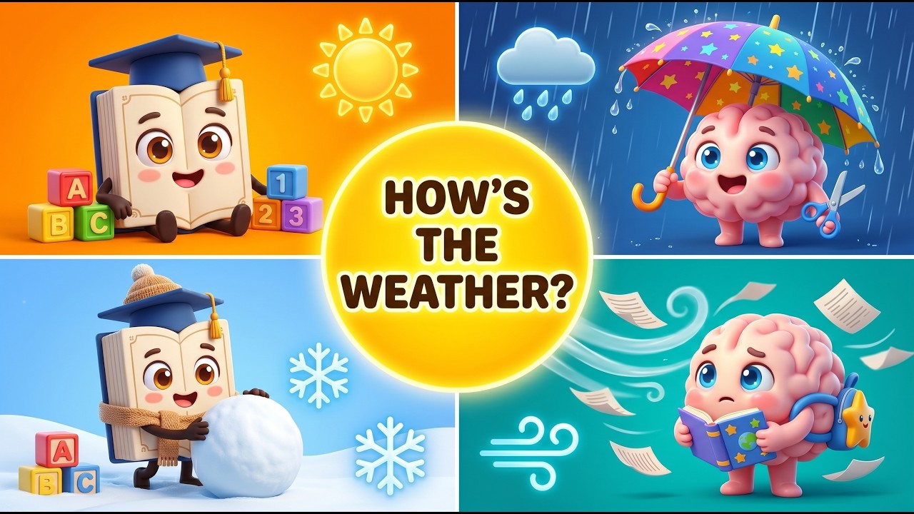 Weather Song for Kids | Sunny, Rainy, Snowy & Windy | My First Learning