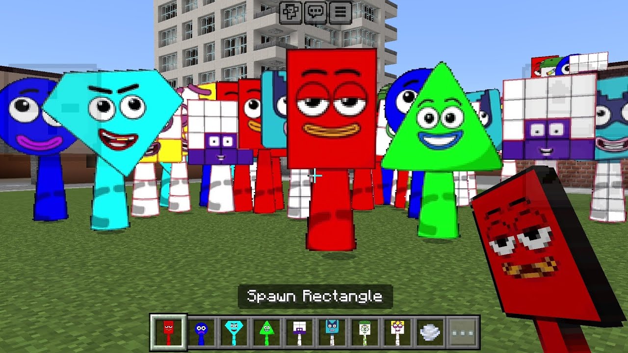 Sprunki OC Rectangle added (From Save The Shapes) in Minecraft PE