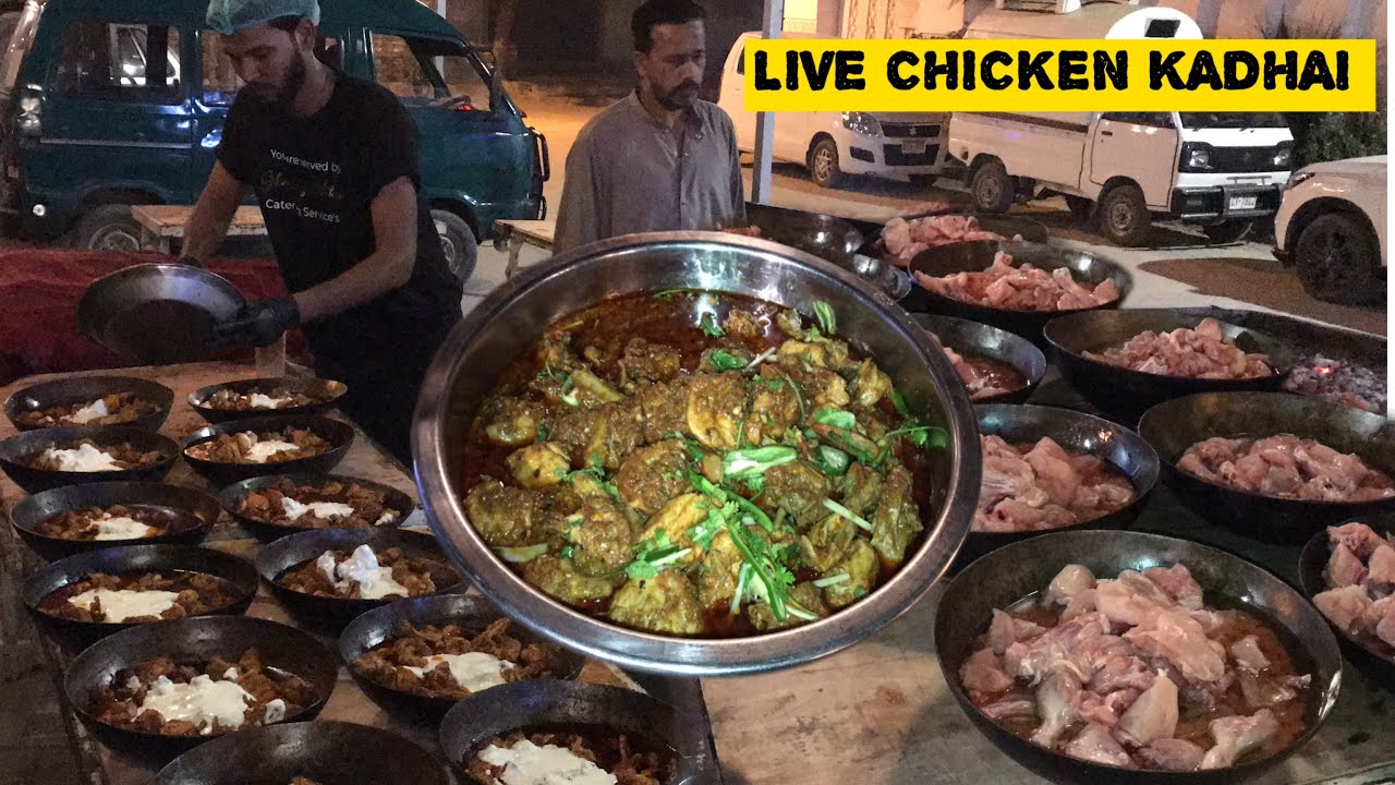 Live Chicken Kadhai Recipe | Banquet Shadi Hall Wali Chicken Live Kadhai