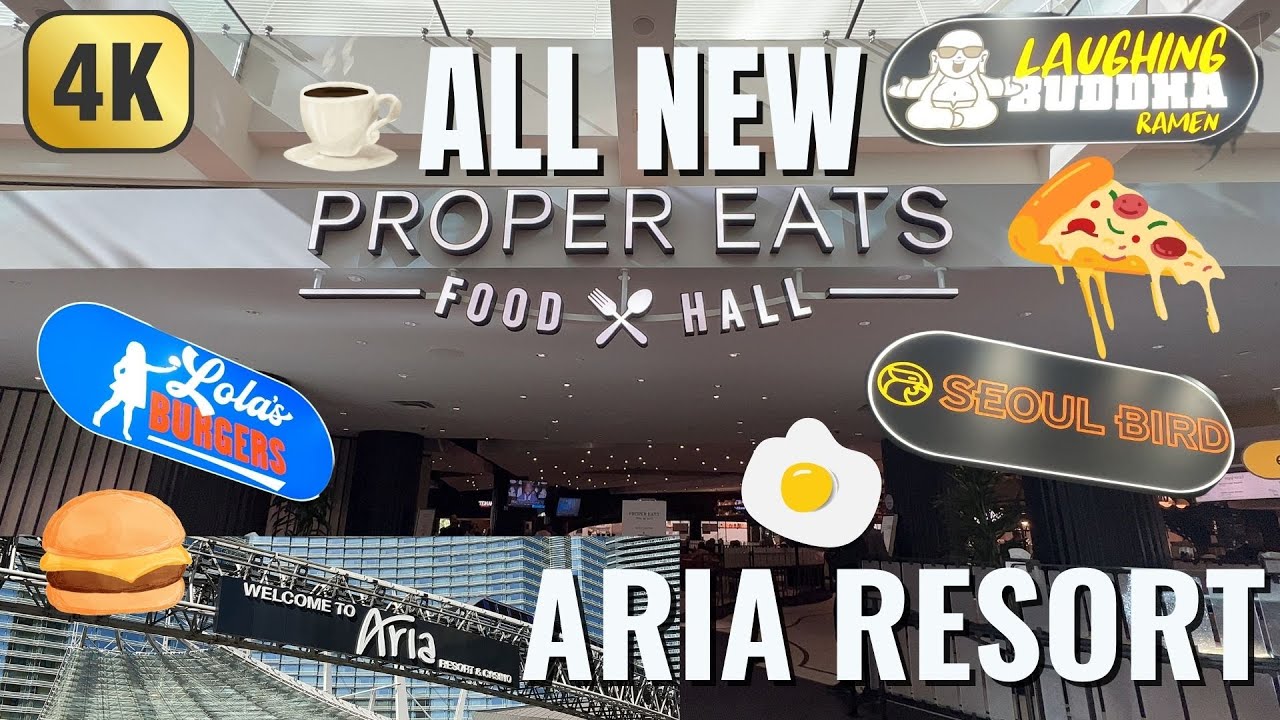 ALL NEW! Proper Eats Food Hall inside Aria Resort in Las Vegas, Nevada | Las Vegas Hotel Food Halls