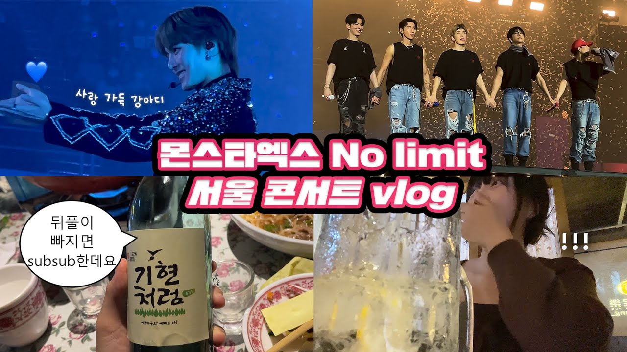 EP42. 몬스타엑스 노리밋 서울 콘서트 복습할 사람 모여라🤟 / 술자리에 나타난 레몬 도둑 / No limit Tour in Seoul Vlog / 몬베베 브이로그
