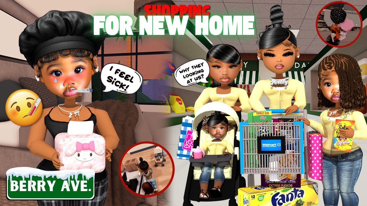 🛍️SHOPPING 4 NEW HOME! *GHETTO!* *CAUGHT STEALING?!* ♡ | Berry Ave Family Roleplay #roblox #berryave