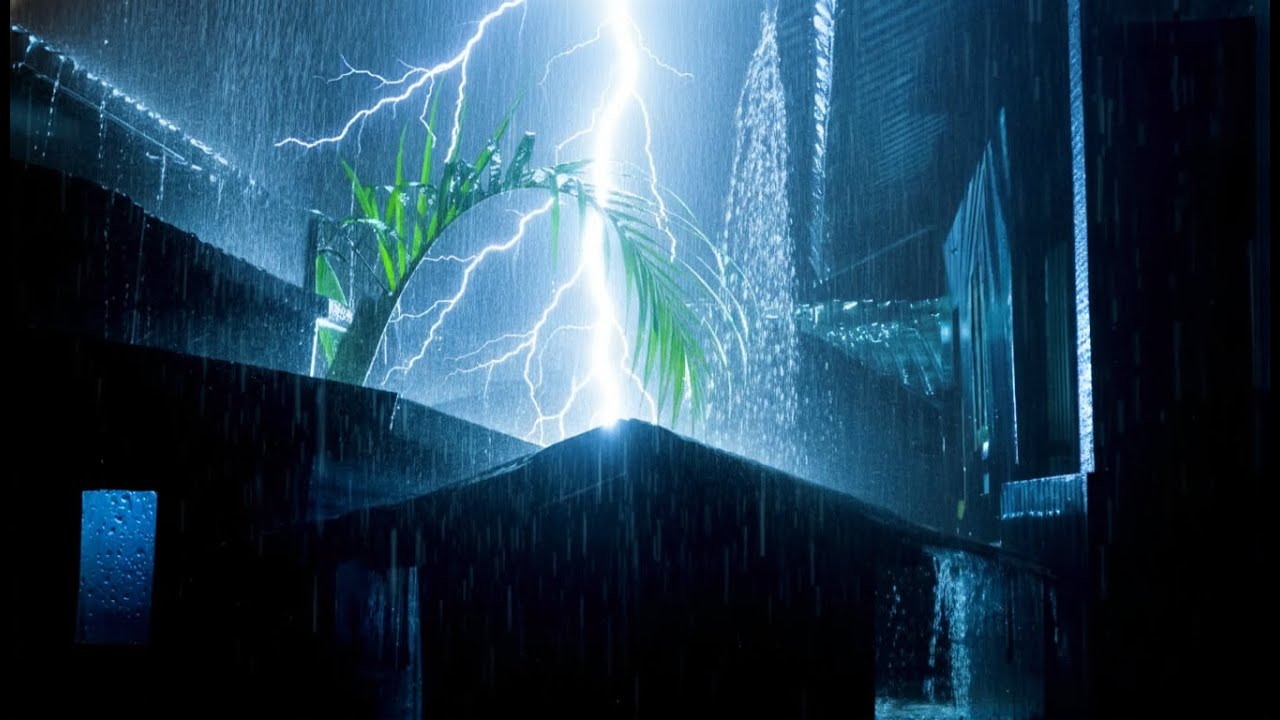 Eliminate Stress & Fall Asleep | Torrential Rain on Tin Roof & Loud Thunder All Night Long#45