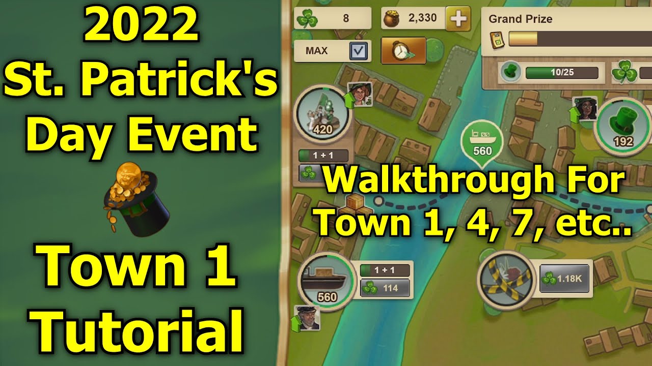 Forge of Empires: 2022 St. Patrick's Day Event - Town 1 Tutorial! How to Easily Complete Town 1!