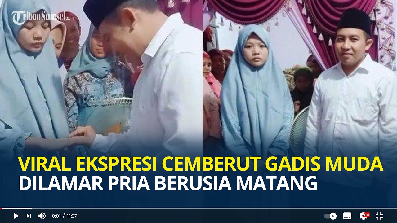 Viral Ekspresi Cemberut Gadis Muda Dilamar Pria Berusia Matang, Diduga Korban Perjodohan