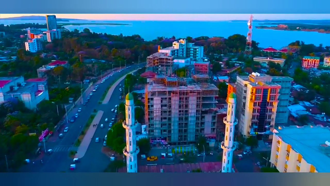 Very Beautiful  New Bahirdar Ethiopia Drone Shot@2020 /ባህር_ዳር ኢትዮጲያ በምሸት በድሮን እይታ_2013/