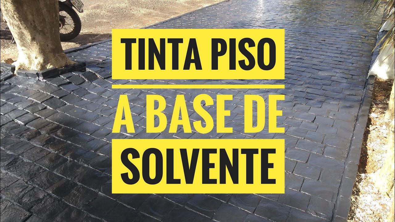 Pintura de calçada com tinta piso a base de solvente