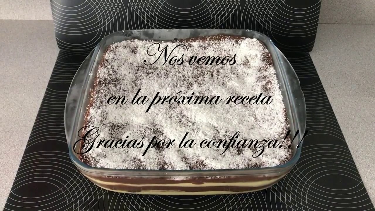 Tarta de la abuela~ galleta~ chocolate~flan