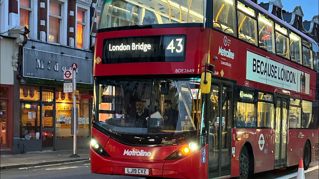 *LJ19 CVZ*Metroline Travel 2019Reg BYD D8UR DD ADL Enviro400EV