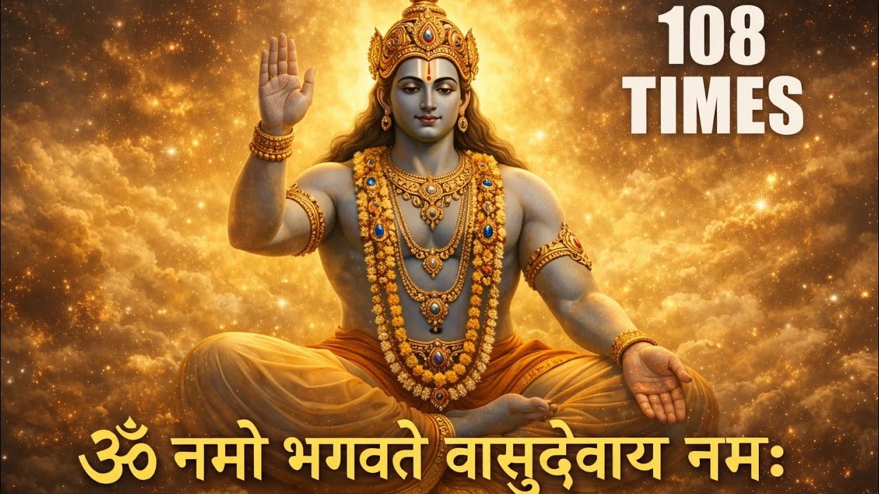 Om Namo Bhagavate Vasudevaya | ॐ नमो भगवते वासुदेवाय नमः | 108 Times | Vishnu Mantra