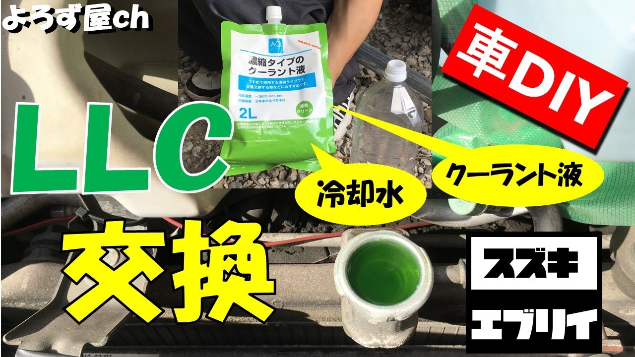 LLC（クーラント液/冷却水）・ラジエーターキャップ・サーモスタット交換