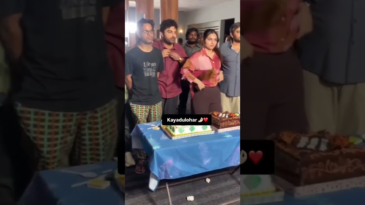 vishwaksen birthday celebrations #funky #Anudeep #vishwaksen #kayadulohar