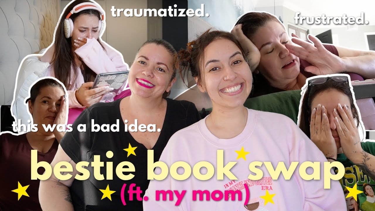 book swapping with my mom for a month | nonspoiler reading vlog 📖🐉🖤🌟