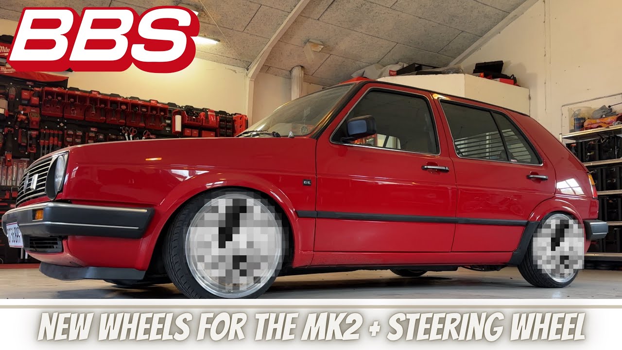 Golf mk2 gets new wheels! - BBS RF + BBS Wooden Steering Wheel