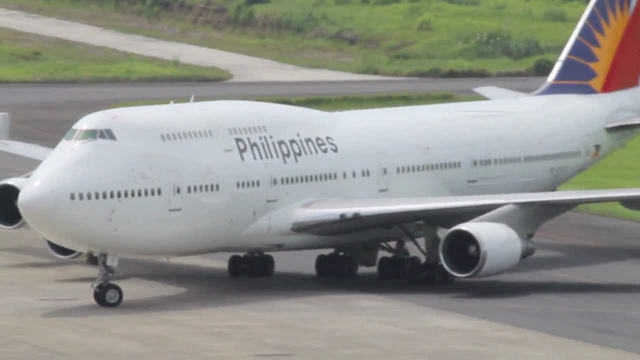 Philippine Airlines (Boeing 747-400) Landing at Davao Int'l Airport