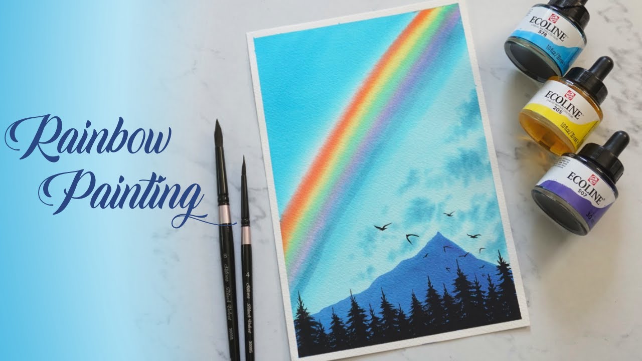 Rainbow Watercolor Painting | Easy Watercolor Tutorial