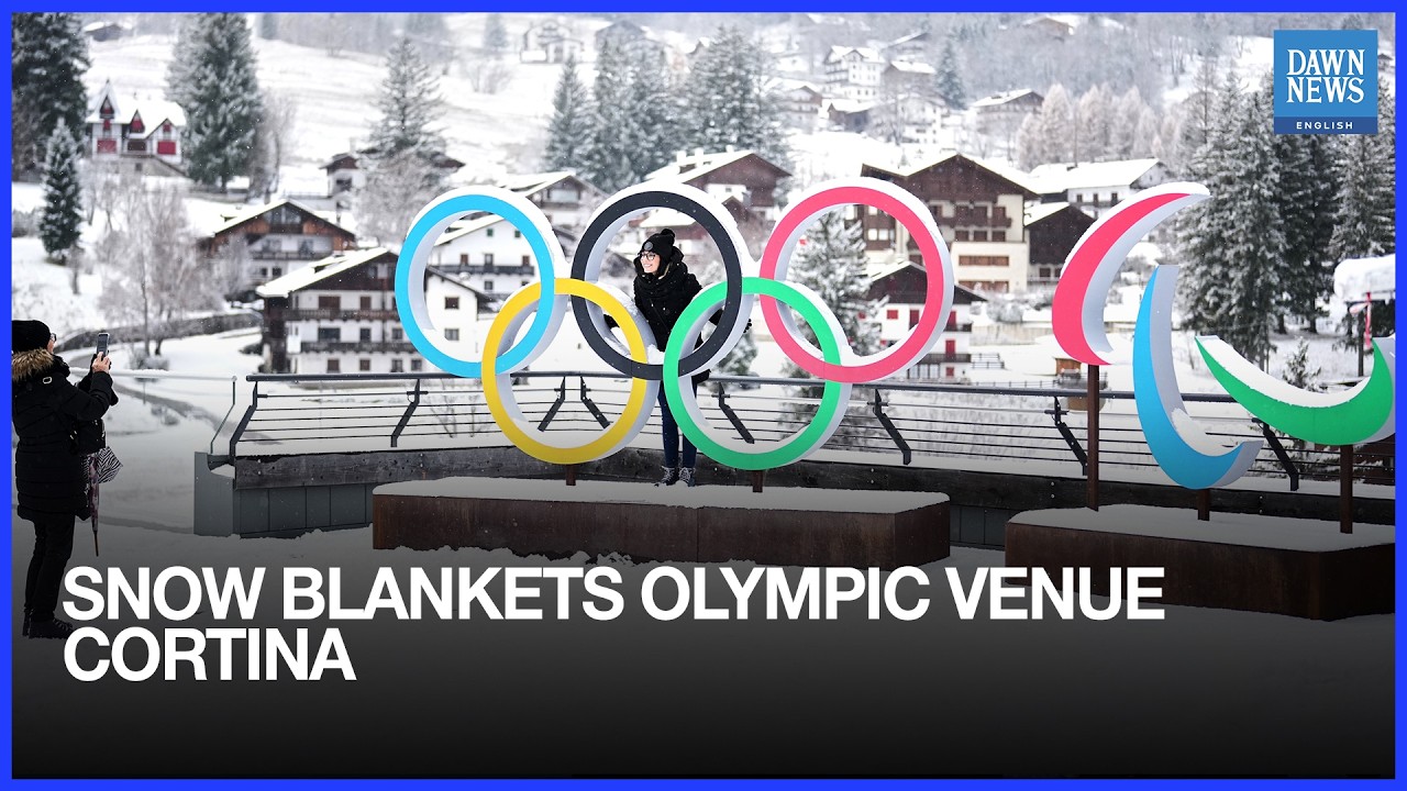 Snow Blankets Olympic Venue Cortina | Dawn News English