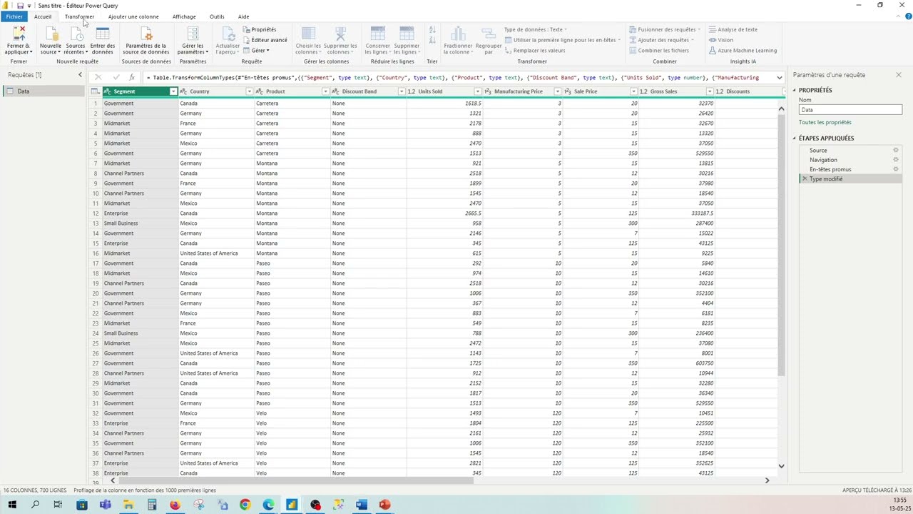 5 - Power Query  Comprendre les modes d'importation & l'interface pas à pas !