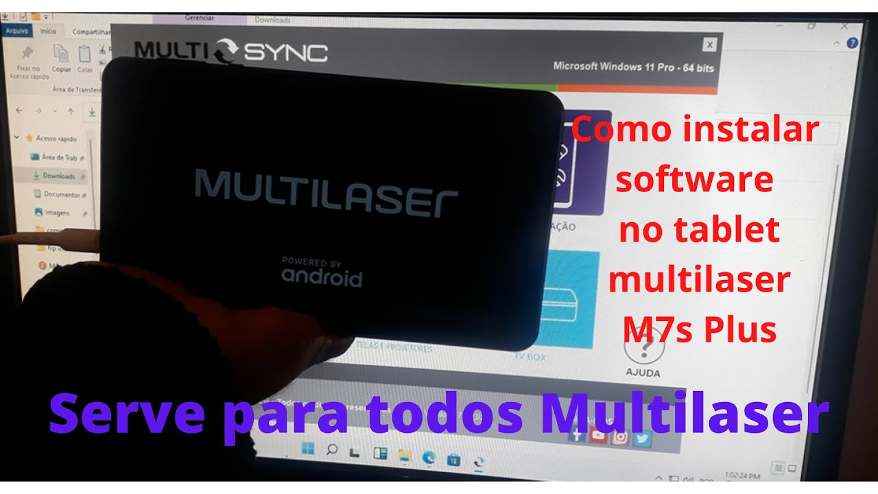 Como instalar software no tablet multilaser M7s plus