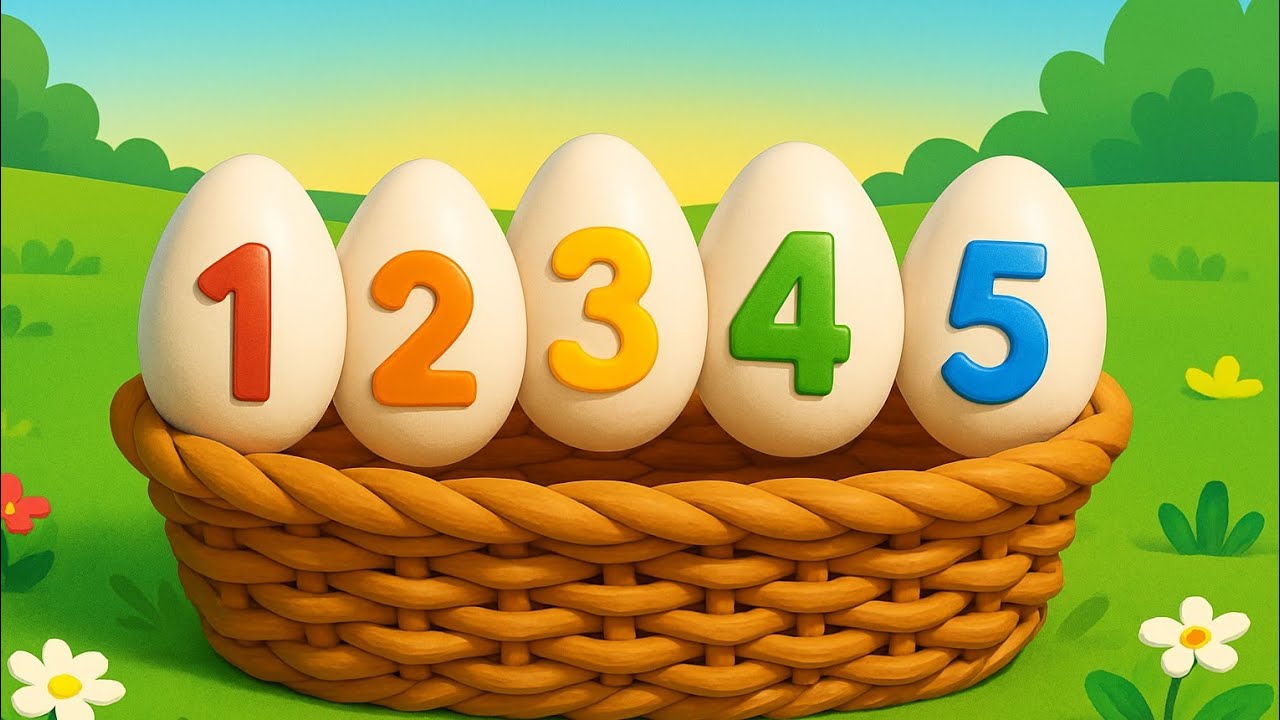 Five Little Eggs 🥚 | Learn Numbers 1-5 & Colors for Kids 🌈 | Fun Counting & Color Song