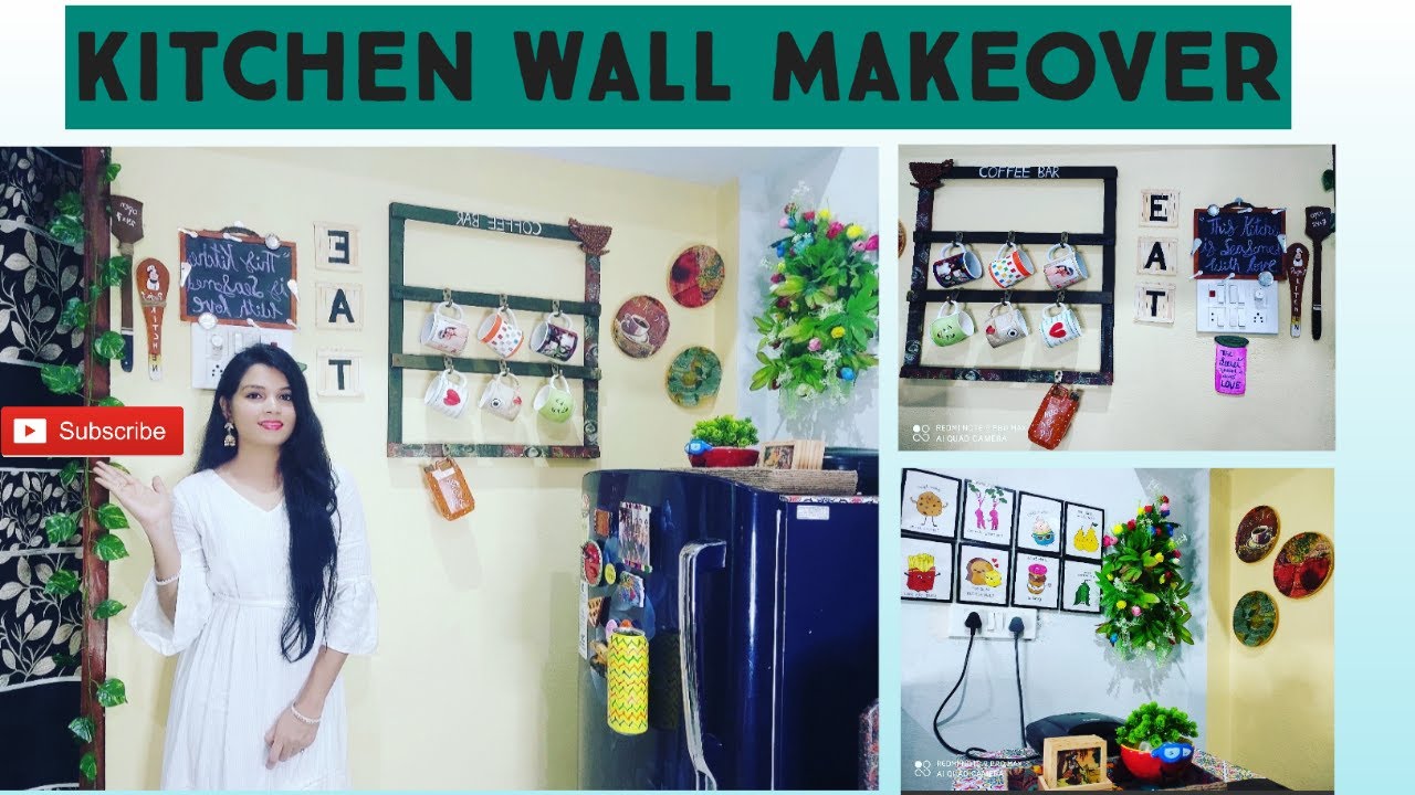 Kitchen Wall Makeover | Easy DIY ideas to decorate your kitchen | Pooja Style Corner |||
