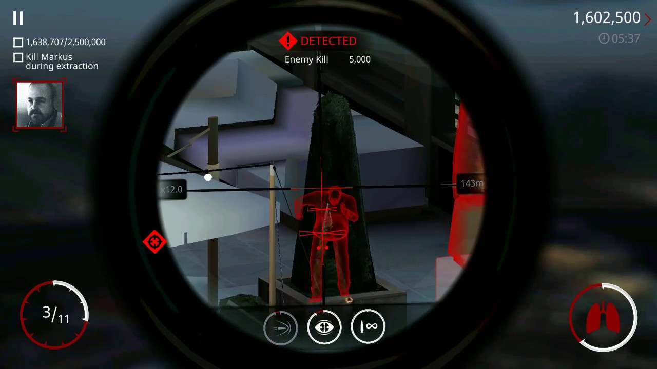 Hitman Sniper : Get a score of 2500000  eliminate kurg during extraction