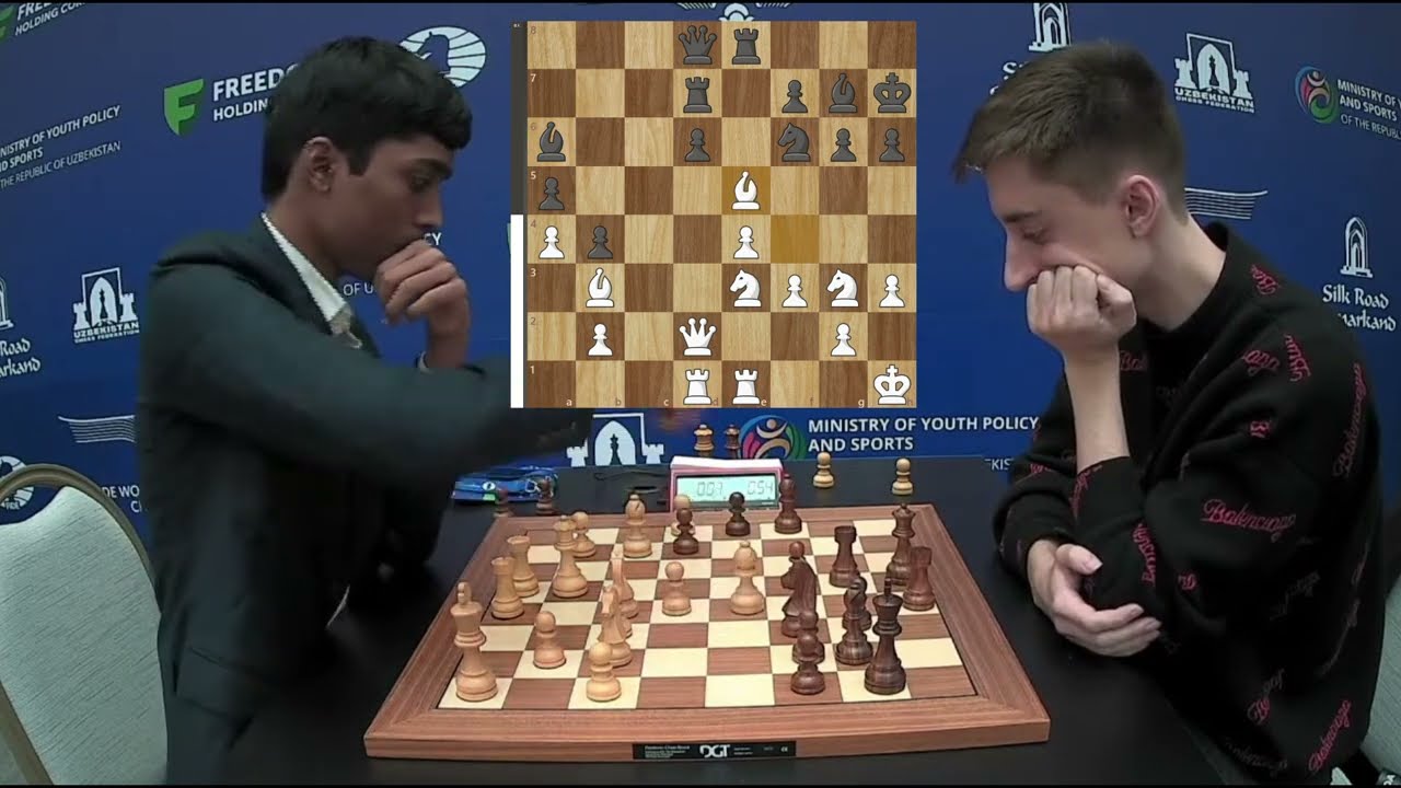 Praggnanandhaa Rameshbabu (2665) vs Daniil Dubov (2763) - FIDE World Blitz 2023