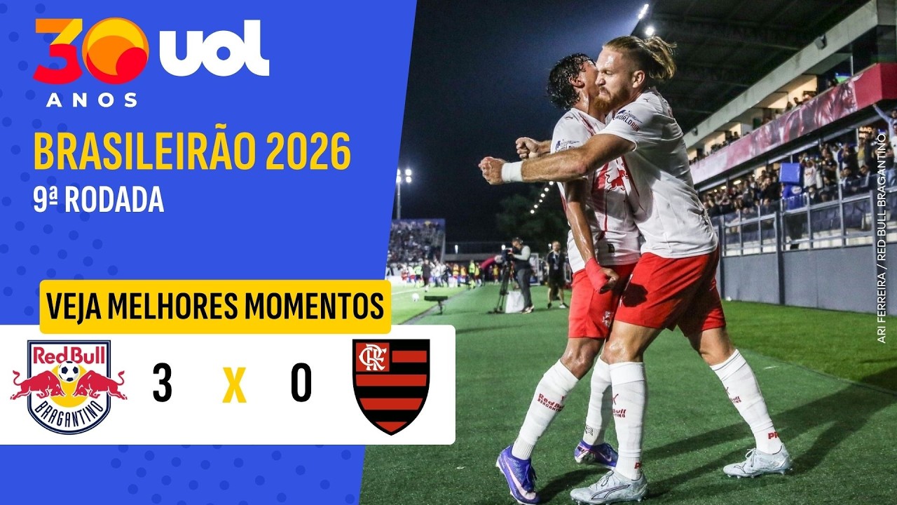 BRAGANTINO 3 X 0 FLAMENGO | ATROPELO DO BRAGA!  VEJA MELHORES MOMENTOS | BRASILEIR&Atilde;O - 9&ordf; RODADA