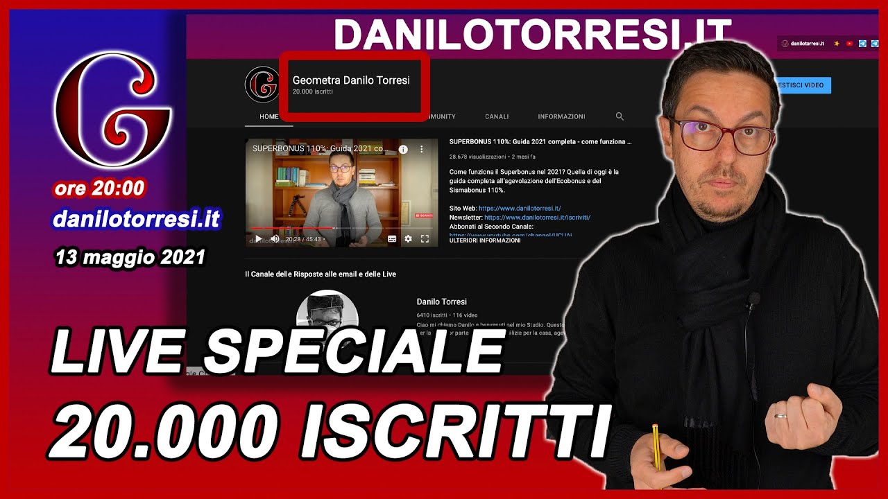 Live per i 20.000 ventimila iscritti