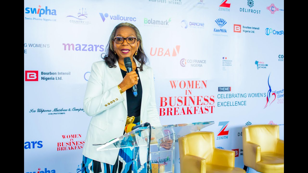 MRS IBUKUN AWOSIKA PRESENTATION AT THE FRENCH WEEK 2022 WOMEN BUSINESS BREAKFAST