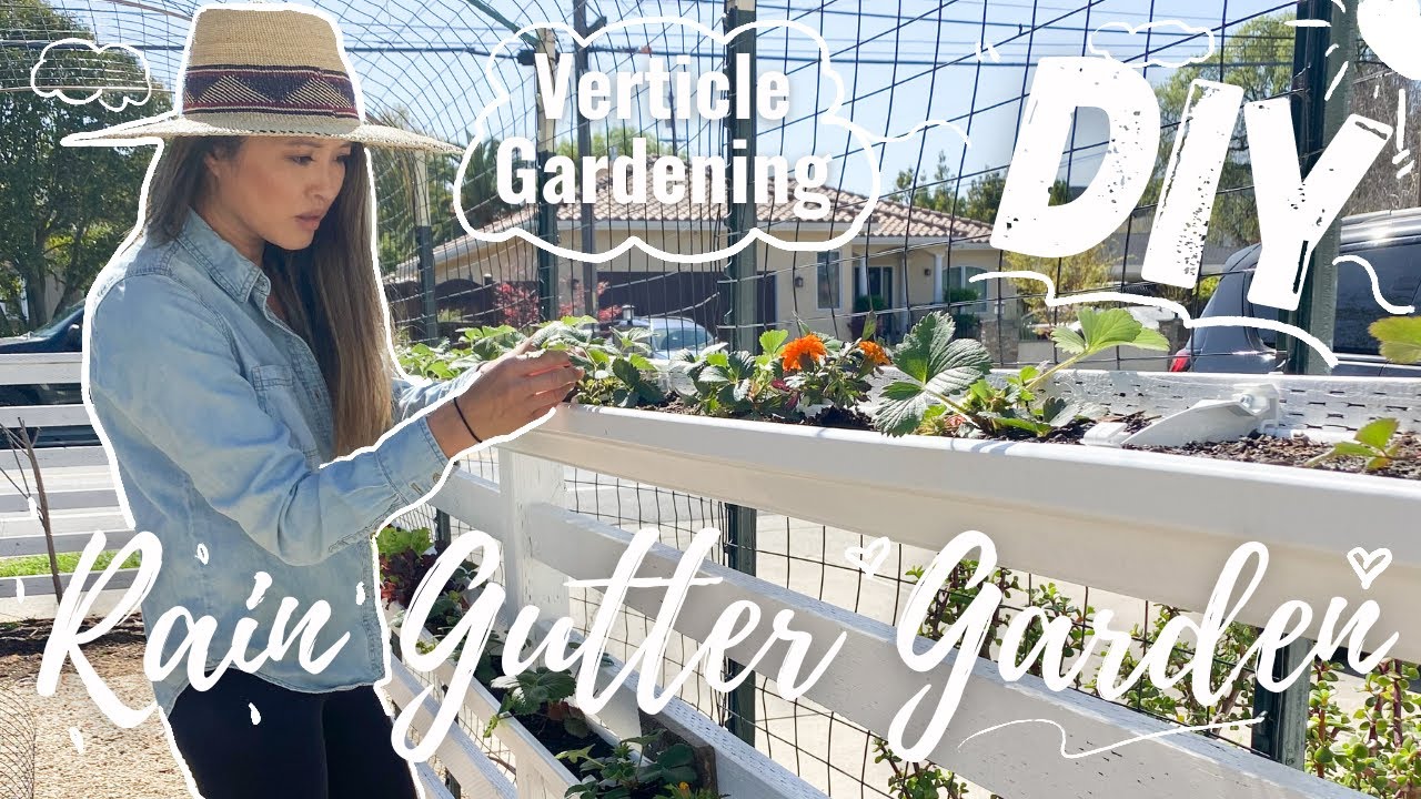 HOW TO MAKE A RAIN GUTTER GARDEN | VERTICAL GARDEN |  UNDER $20