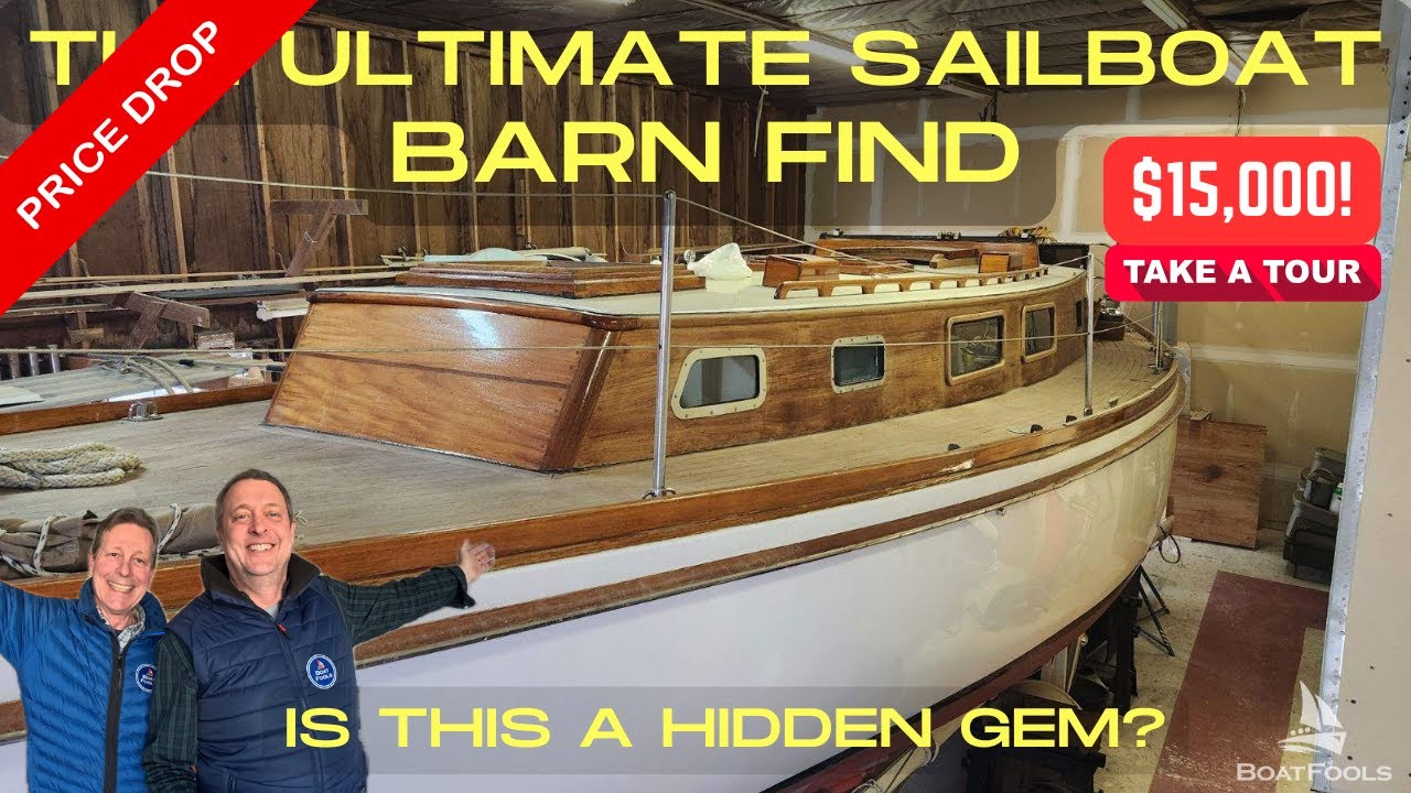 The ULTIMATE Sailboat Barn Find: Is this a hidden GEM? Now $15,000! FULL TOUR!
