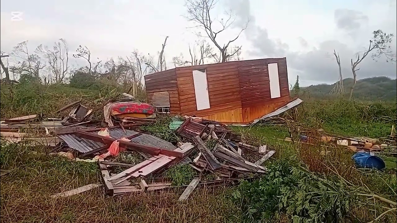 Сгоревшая саванна, Уэстморленд, Ямайка, ураган Мелисса после математики