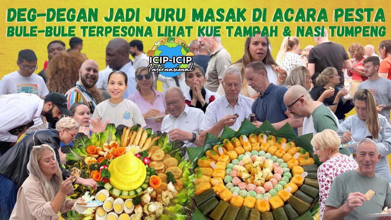 Bule-Bule Terpesona Lihat Kue Tampah & Nasi Tumpeng Hadir Di Acara Pesta, Ludes Seketika