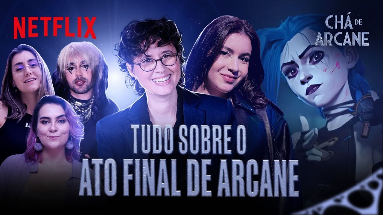 CHÁ DE ARCANE: react do final lendário da série com @louieponto  e @sofiasantino  | Netflix Brasil