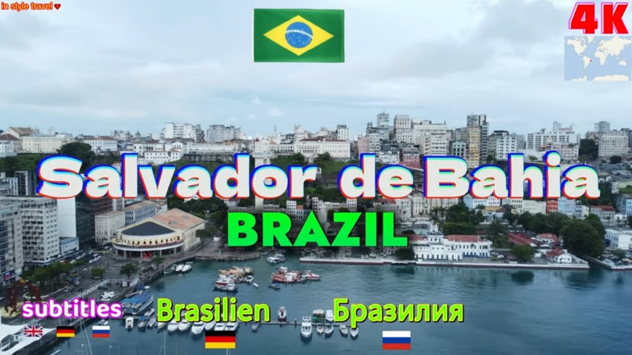 SALVADOR Bahia BRAZIL fly+city tour. SALVADOR Bahia BRASILIEN Flug+Stadtrundfahrt.САЛЬВАДОР-БРАЗИЛИЯ