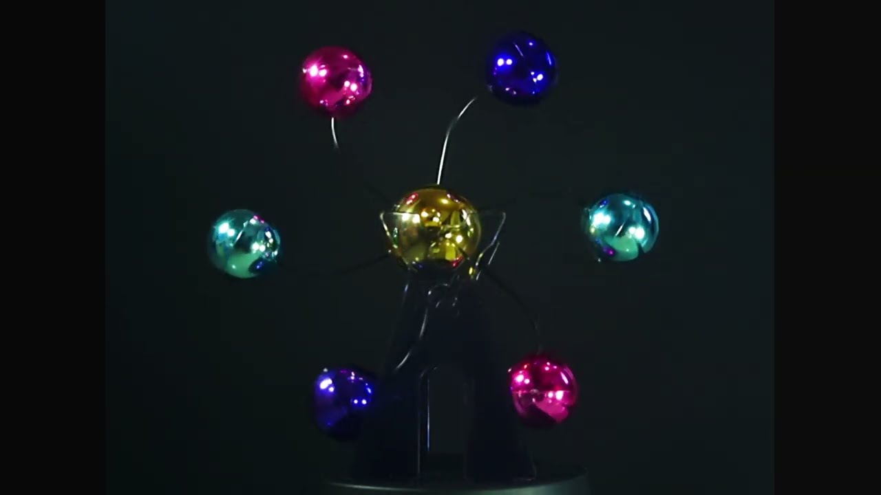 Spinning Balls Kinetic Art Perpetual Motion Multiple Clips Compilation Black Background