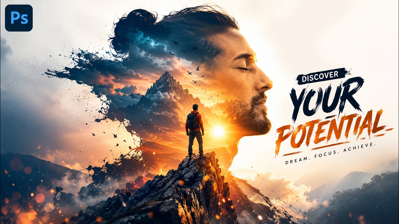 Эффект двойной экспозиции в уроке Photoshop