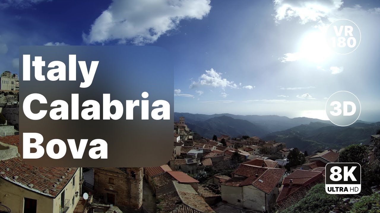 Italy Calabria Bova - Ancient Greek Village Walk 8K 180 3D