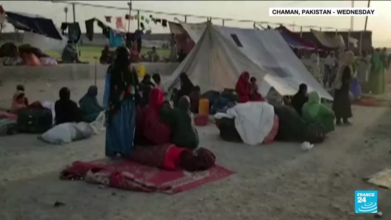 Afghan families flee the Taliban into Pakistan: 'We have come here because of misery and poverty'